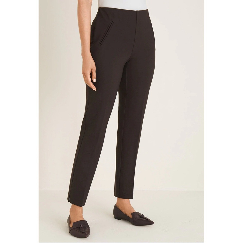 NWOT Chico's Juliet Ankle Pants Side Vent‎ In Black Size 14 Chico's 2.5 Casual